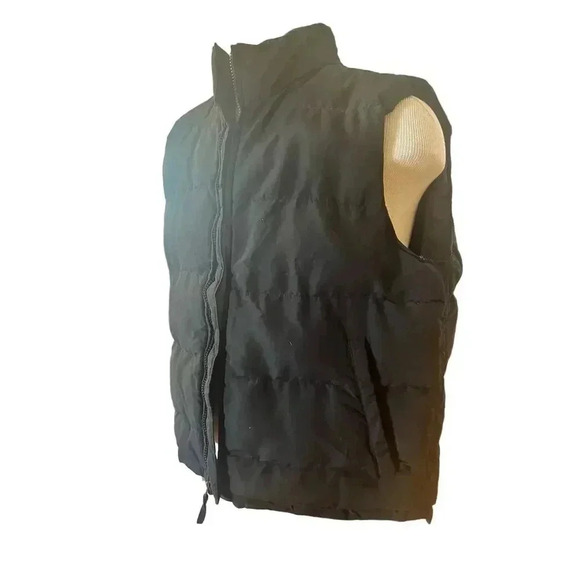 ST JOHNS BAY BLACK PUFFER VEST FULL ZIP MENS LARGE - Picture 7 of 7